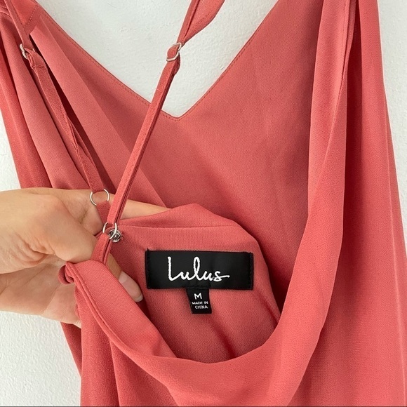 NWT Lulus Meteoric Rise Rusty Rose Maxi Dress M - Picture 9 of 10